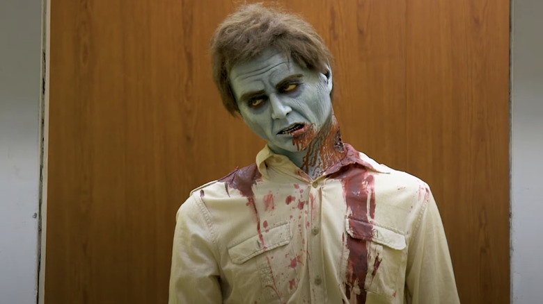 Zombie in "Dawn of the Dead" elevator, Monroeville Mall