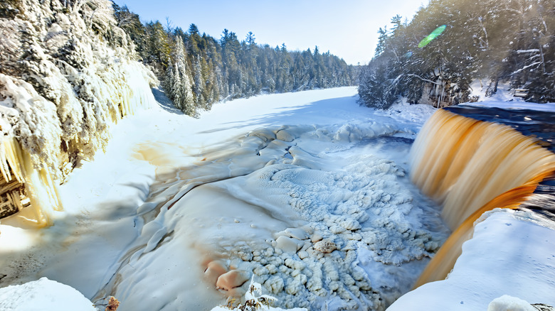 Tahquamenon Falls during the winter