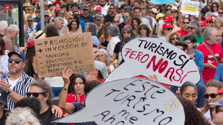 Canary Islands anti-tourism demonstrations