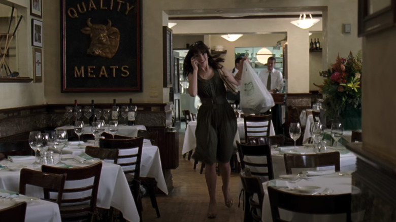 Andy picks Miranda's steak in 'Devil Wears Prada'