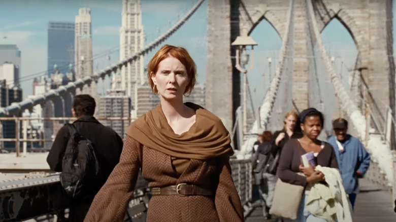 Miranda meets Steve on Brooklyn Bridge in 'SATC'