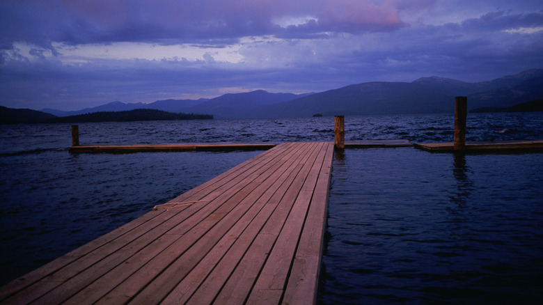 Dark skies over Priest Lake in Idaho