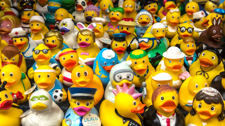 assortment of rubber ducks