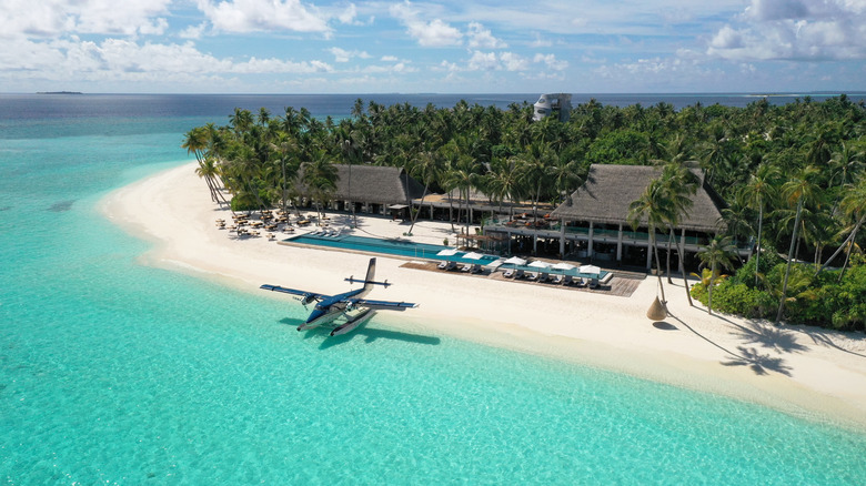 Aerial view of Velaa Private island