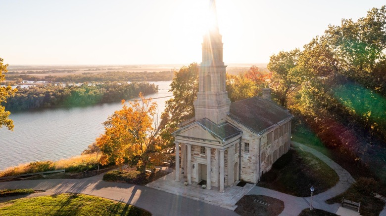 The beautiful and historic campus of Elsah's Principia College