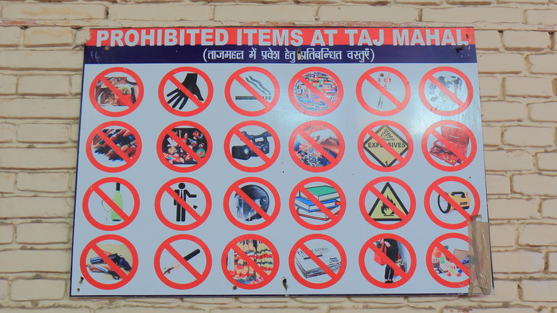Strict guidelines at Taj Mahal