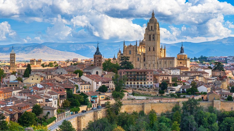 View of the city of Segovia, Spain