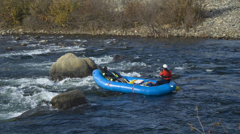 A rafter on South Fork of American River