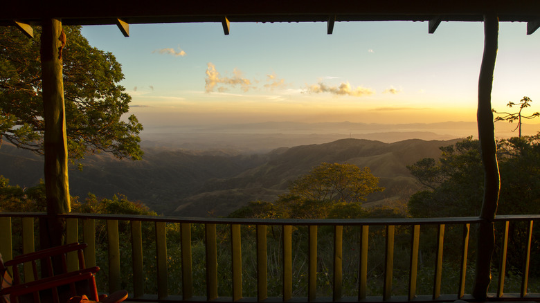 View of Monteverde Cloud Forest from a balcony