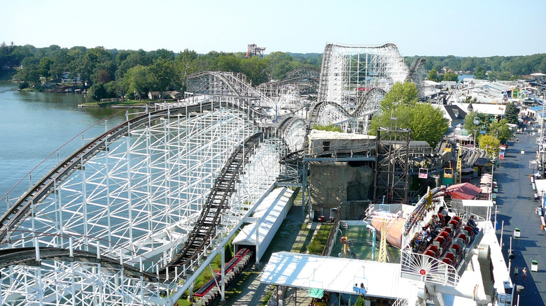 roller coaster at Indiana Beach Amusement Park