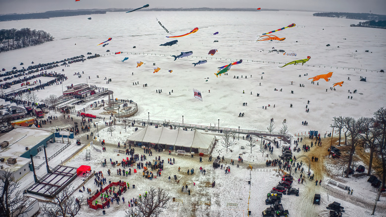 Winter games at Arnolds Park in Okoboji