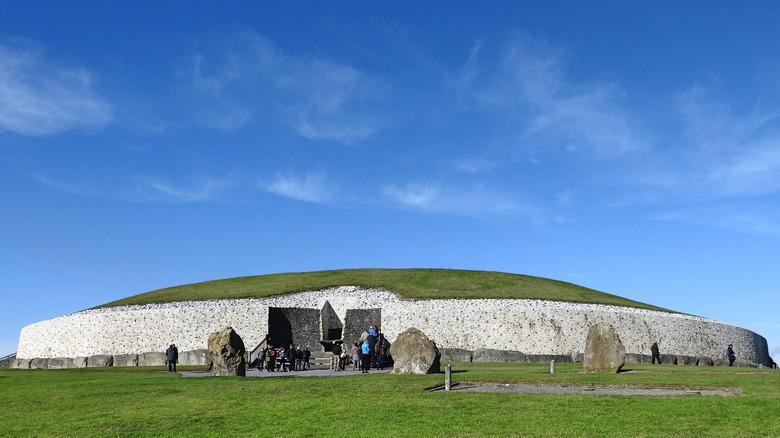 The Newgrange prehistoric site in County Meath, Ireland