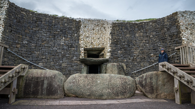 Entrance to the Newgrange passage tomb in Ireland