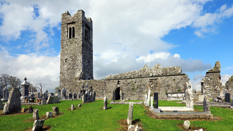 Castle at the Hill of Slane in Ireland