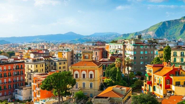 Aerial view of Naples, Italy