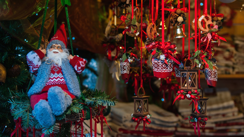 Ornaments at Trento Christmas market