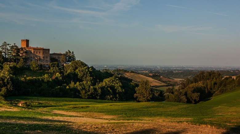 Tabiano Castle and Italian countryside