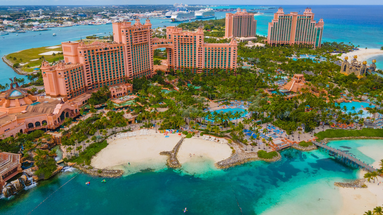 Paradise Island, Bahamas aerial view