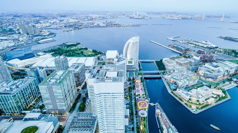 Aerial photo of Minato Mirai, Yokohama