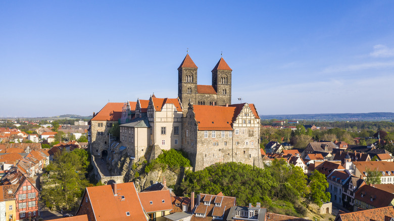 The Schlossberg perched on a hill overlooking the city