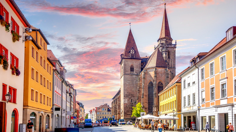 Town hall area of Ansbach, Germany