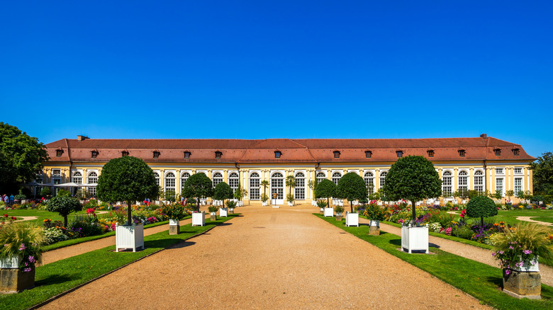 Manicured grounds of the Orangerie Ansbach