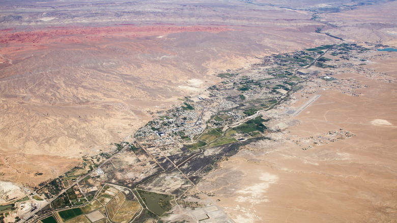 Aerial view of Moapa Valley, Nevada