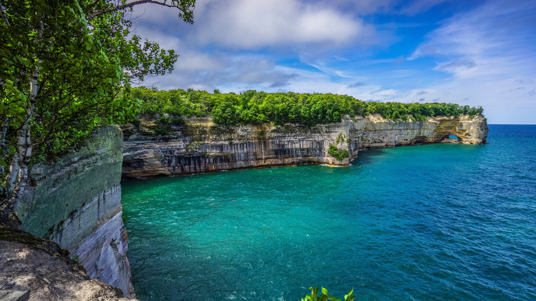 View of Painted Rocks National Forest, MI