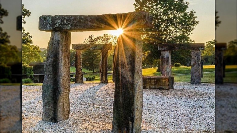 Sunlight shines through Kentucky's Stonehenge