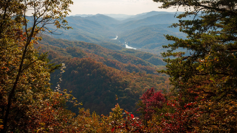 Looking out over the mountains near Cumberland Gap