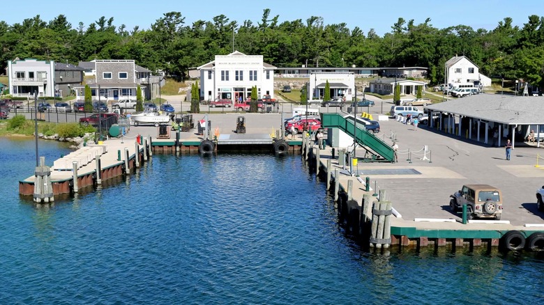 Beaver Island marina landscape