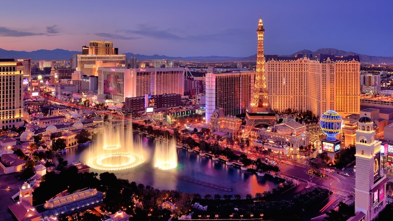 Aerial view of the Las Vegas Strip