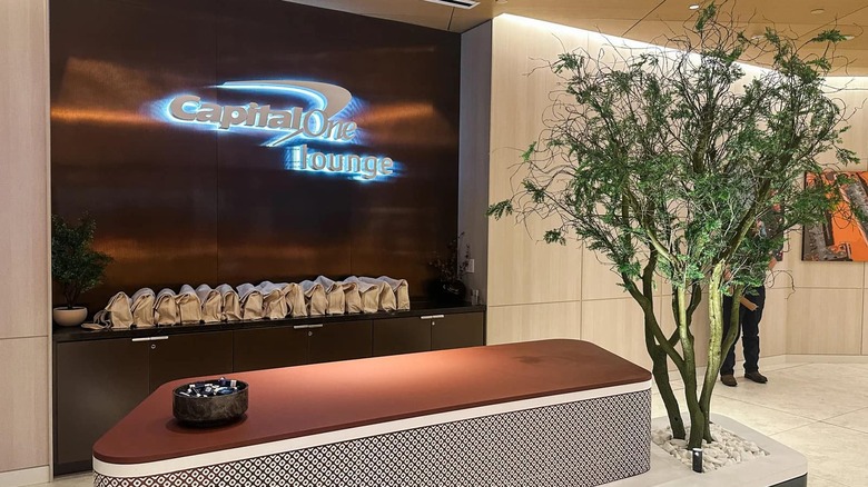 Capital One Lounge entrance Las Vegas airport