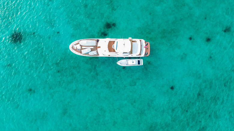 Yacht near Eleuthera, the Bahamas