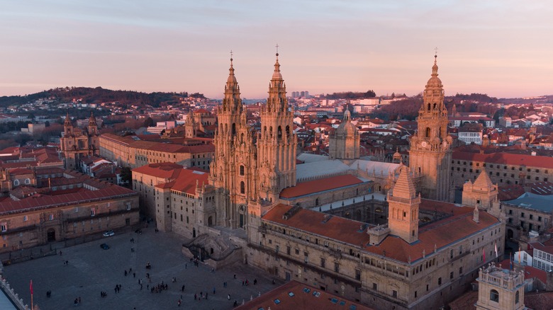 Aerial view of Santiago de Compostela, Spain