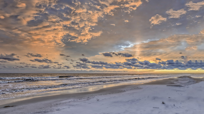 sunset at Dauphin Island beach