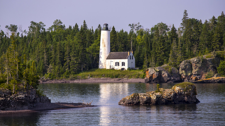 Lighthouse at Isle Royale park
