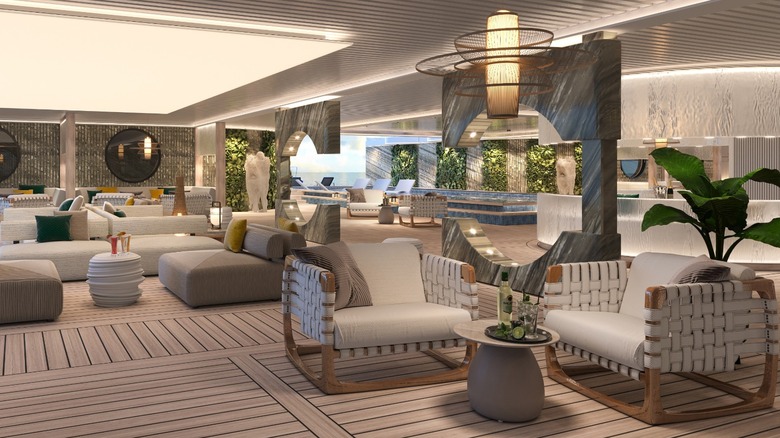 Interior rendering of lounge on Storylines cruise ship