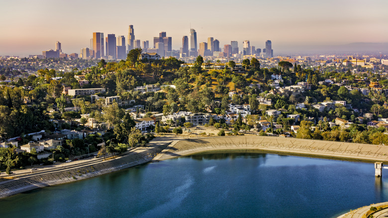 View of Silver Lake, CA and Silver Lake Resevoir