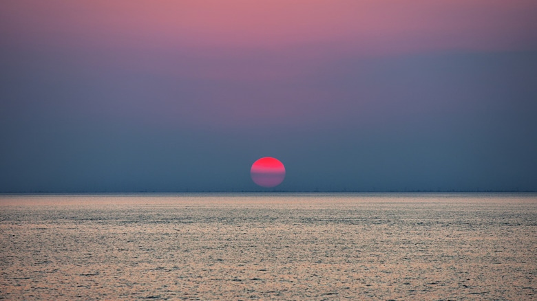 Sunset over Lake Pontchartrain from Mandeville, Louisiana