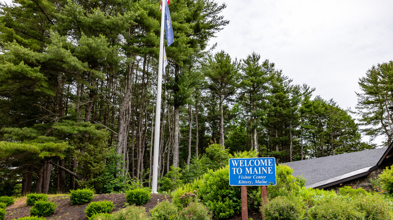 The Maine welcome center in Kittery