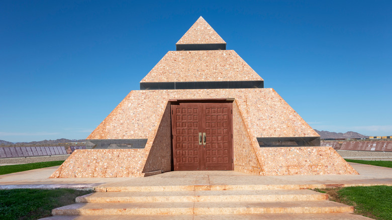 The Center of the World, a pink granite pyramid, in Felicity, California