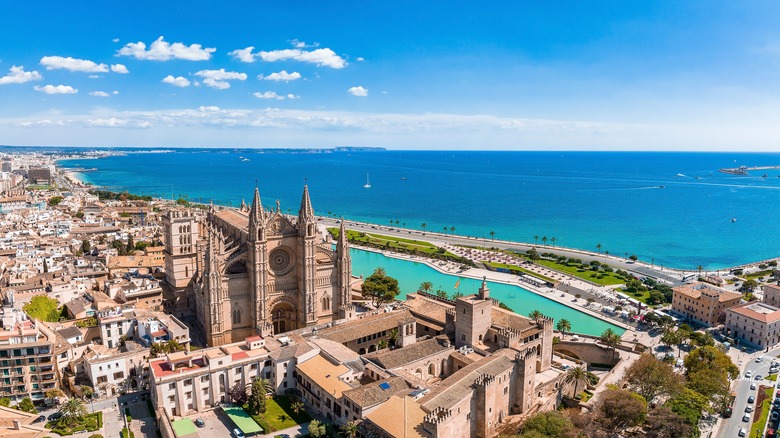 Aerial view of Palma de Mallorca, Spain