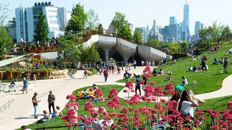 Inside the park at Little Island