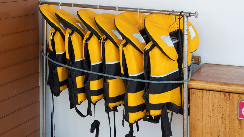 Cruise ship life jackets