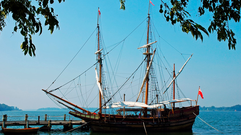 Maryland Dove docked at the Historic St. Mary's City waterfront