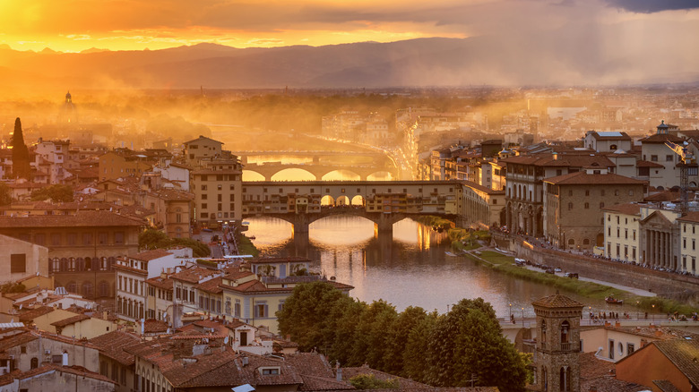 Evening view over Florence, the city of Michelangelo