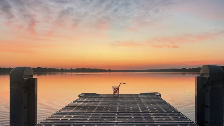 The dock at Zorbaz in Alexandria, Minnesota