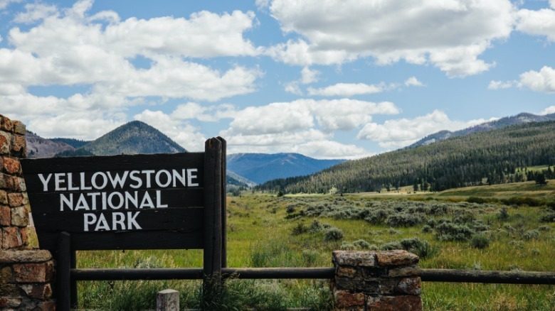 Yellowstone National Park sign