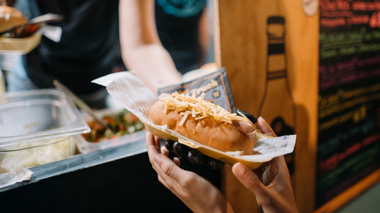 Dining at a food truck